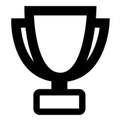 A large trophy symbol in the center. Isolated black symbol