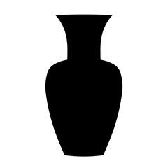 A large vase in the center. Isolated black symbol