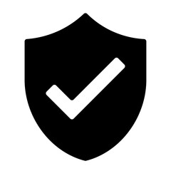A large protection mark symbol in the center. Isolated black symbol