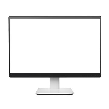 modern computer monitor with thin bezels on a white background