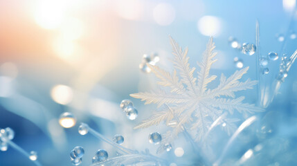 Fototapeta na wymiar Frosty Winter Abstract Background 