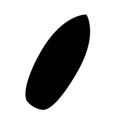 A large surf board symbol in the center. Isolated black symbol