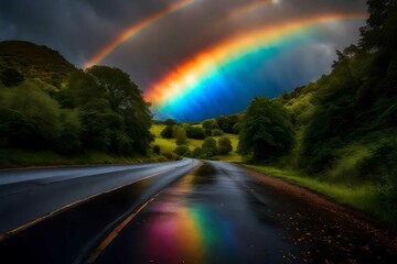 Rainbow on the sky