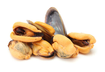mussels isolated on white background