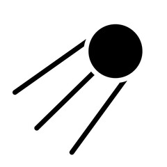 A large satellite symbol in the center. Isolated black symbol