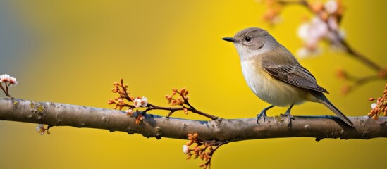 Fototapeta premium Whitethroat bird on a tree