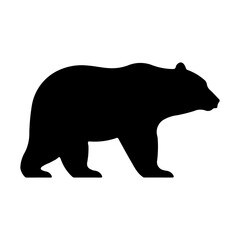 A large bear symbol in the center. Isolated black symbol