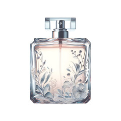 Isolated perfume cutout object on transparent background, PNG file