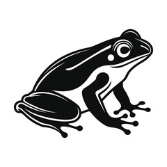 Frog Black Color Vector Illustration