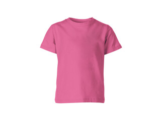 The isolated azalea pink colour blank fashion tee front mockup template