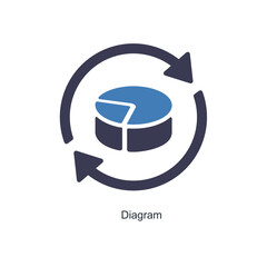 diagram and Big data icon concept