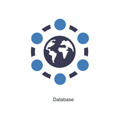 Database and Big data icon concept