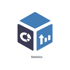 statistics and Big data icon concept