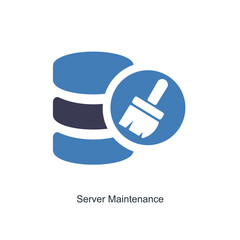 server maintenance and Big data icon concept