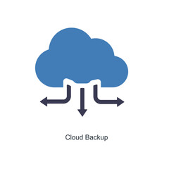 cloud backup and Big data icon concept