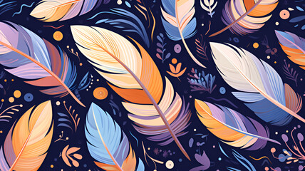 feathers pattern | generative AI