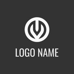 Monogram Initial Letter M Circle logo design vector. Simple, Minimal, Modern, Trendy logo for Brand, Business, Company, etc. 