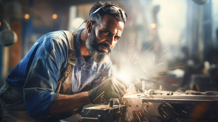 Fototapeta premium indian man working at factory