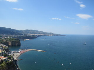 Vista della penisola sorrentina, Costiera sorrentina, Sorrento, Italia	