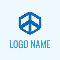 Shield plane logo design vector