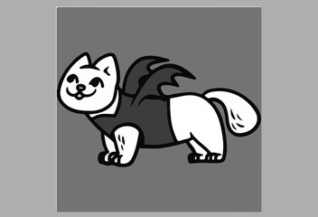 unique cute cat cartoon vector art illustration