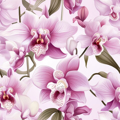Orchid Symphony Floral Pattern