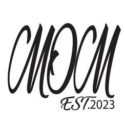 Vector Calligraphic lettering composition of I love You Mom. Happy Mother's Day