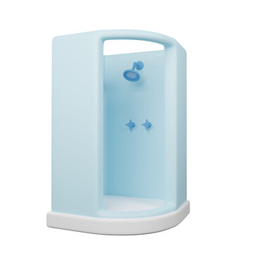 Shower Enclosure 3d render icon illustration