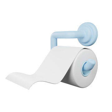 Toilet Paper 3d render icon illustration