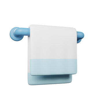 Towel 3d render icon illustration
