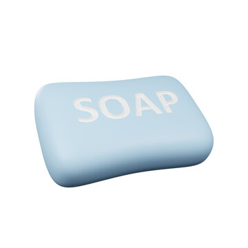 Soap 3d render icon illustration