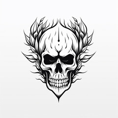 Skull for Logo Retro Branding