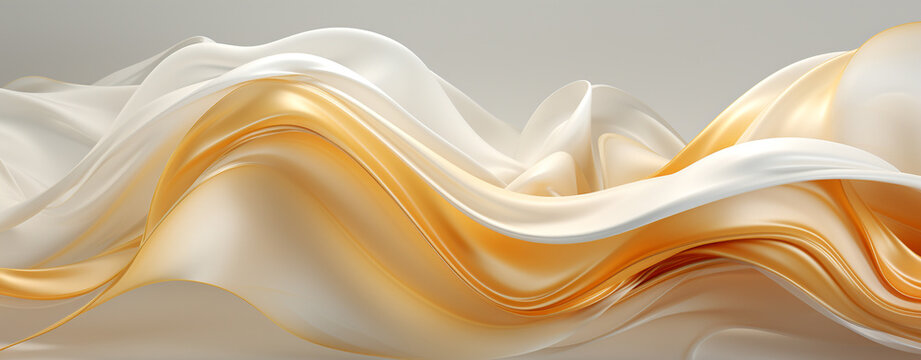 elegant abstract ocean wave background that combines white and gold colors a