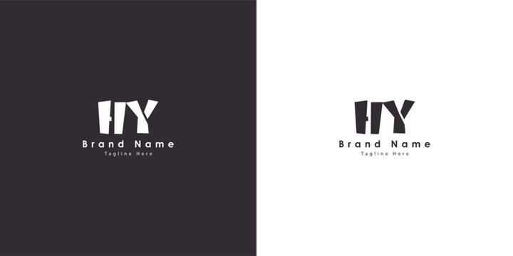 HY Letters vector logo design