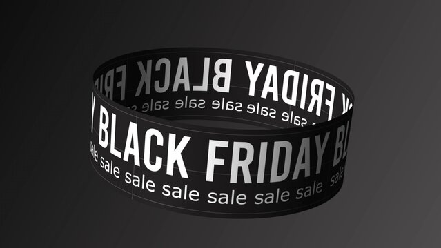Black friday sale background. Modern motion graphic pattern. Seamless design animation. Cheap price day. Dark tape signt loop. Shopping market offer. Advert concept for supermarket. Web media style.