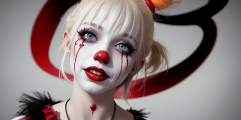 殺人ピエロ, 道化, クラウン, 恐怖, 畏怖, generative ai, 