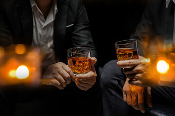 whiskey, for a friendly party in a bar or a restaurant.