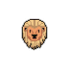 Fototapeta premium this is Animal Head icon in pixel art with simple color and white background ,this item good for presentations,stickers, icons, t shirt design,game asset,logo and your project.
