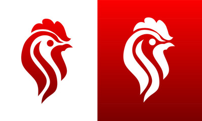 graphic vector illustration of red rooster symbol logo template © Ardi