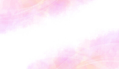 ピンクの水彩タッチの背景素材　アブストラクト（白い背景）　