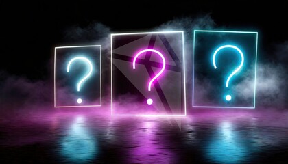 Question mark neon light