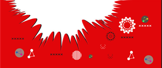 Abstract background with colorful geometric elements, Vector shapes