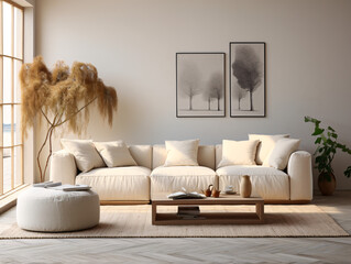 Modular Beige Sofa: A Room for Rearrangements