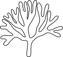 Obraz premium seaweed outline clipart