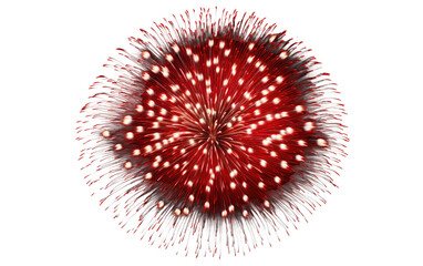 Beautiful Shining Fireworks Isolated on Transparent Background PNG.