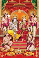Ram Darbar, Lord Ram, Lord Sita, Sita Ram, Diwali Pooja,  Festival