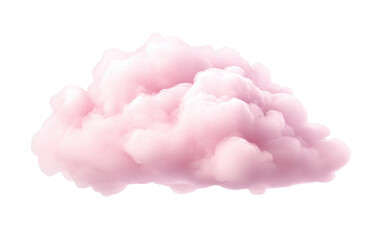 Stunning Light Pink Cloud Isolated on Transparent Background PNG. - obrazy, fototapety, plakaty