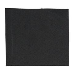 photo of black note paper isolated on white, transparent background