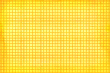 Fototapeta premium 水彩絵の具で描いた明るい黄色のグラデーションチェック柄背景
