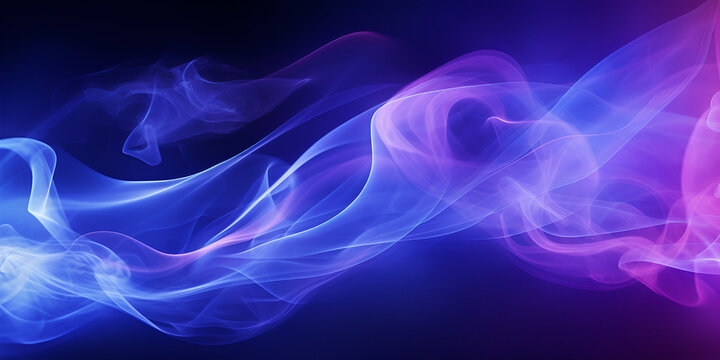 purple and blue smoke swirls against a black background Neon Smoke Captivating Digital blue and pind shade Smoke Image with dark background  Ai Generative